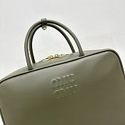 Miu Miu Top Handle Bag Green 34x23x10cm - 6