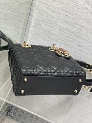 Dior Dioramour Small Lady Bag Black Lambskin 20 x 17 x 8 cm - 6