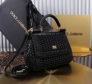 Dolce & Gabbana Sicily Interwoven Black 20x15x6.5cm - 4