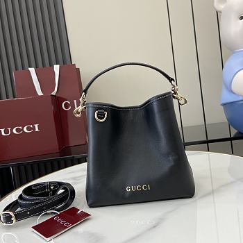 Gucci GG Emblem Mini Bucket Bag Black 19x18x11cm