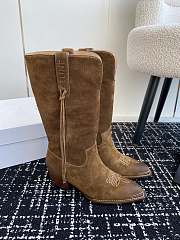 Celine Tan Suede Boots - 1