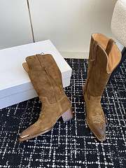 Celine Tan Suede Boots - 5