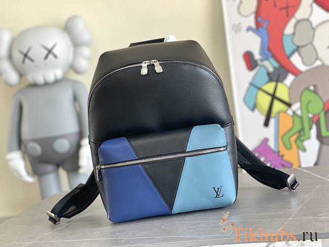 Louis Vuitton LV Backpack Discovery Black Blue 37x40x20cm - 1