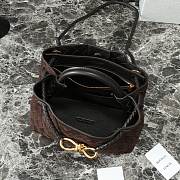 Bottega Veneta Andiamo Suede Dark Brown 25x22x10.5cm - 5