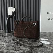 Bottega Veneta Andiamo Suede Dark Brown 25x22x10.5cm - 3