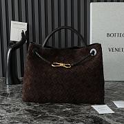 Bottega Veneta Medium Andiamo Suede Dark Brown 32.5x24x12cm - 1