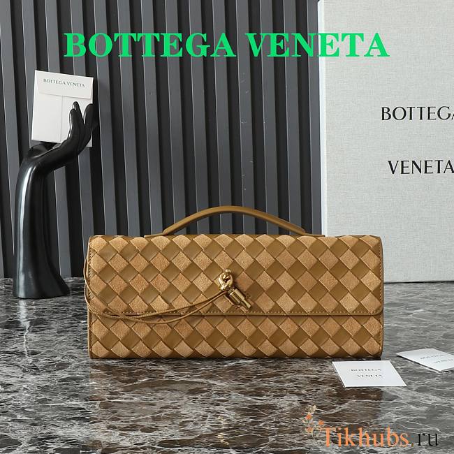 Bottega Veneta Andiamo Clutch Suede Leather Acorn 31x13x3cm - 1