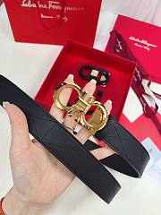 Ferragamo Belt Black Gold 3.5cm - 2