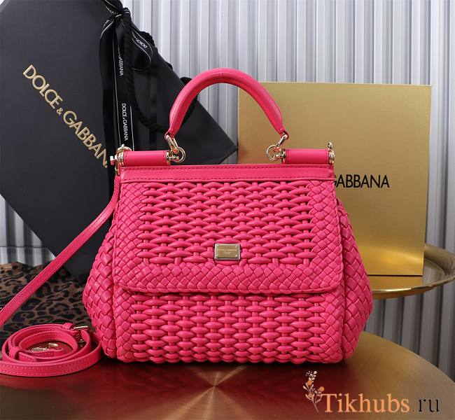 Dolce & Gabbana Sicily Interwoven Pink 20x15x6.5cm - 1