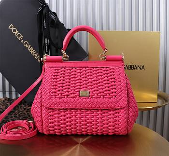 Dolce & Gabbana Sicily Interwoven Pink 20x15x6.5cm