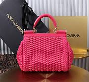 Dolce & Gabbana Sicily Interwoven Pink 20x15x6.5cm - 3