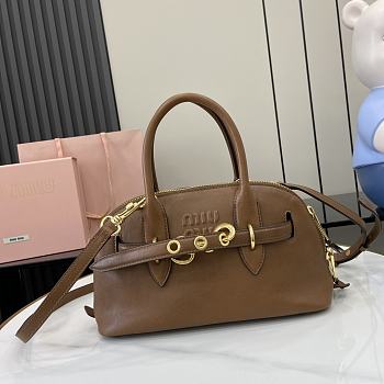 Miu Miu Adventure Brown Shoulder Bag 28x16.5x10cm