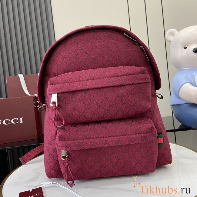 Gucci Medium Backpack With Logo Red 40x36.5x23cm - 1