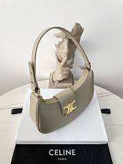 Celine Ava Triomphe Bag Smooth Calfskin Beige 23x13.5x6cm - 2