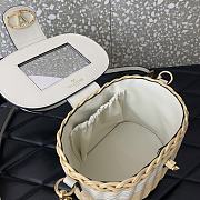 Valentino Vlogo Signature Wicker Vanity Bag White 19x13.5x13cm - 5