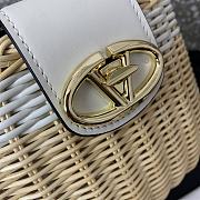 Valentino Vlogo Signature Wicker Vanity Bag White 19x13.5x13cm - 3