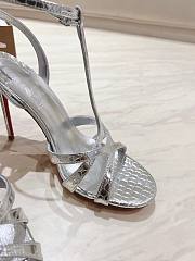 Christian Louboutin Tangueva Silver Sandals 10cm - 5