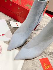 Christian Louboutin Condora 100 Suede Ankle Boots Blue - 3