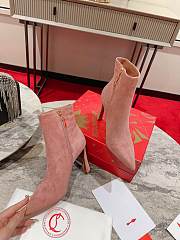 Christian Louboutin Condora 100 Suede Ankle Boots Pink - 3