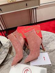 Christian Louboutin Condora 100 Suede Ankle Boots Pink - 2