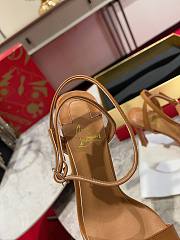 Christian Louboutin Condora Queen Leather Brown Sandals 85 - 4