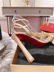 Christian Louboutin Condora Queen Leather Beige Sandals 85 - 5