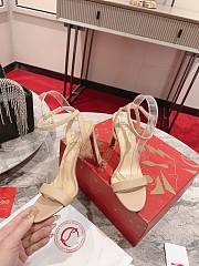 Christian Louboutin Condora Queen Leather Beige Sandals 85 - 2