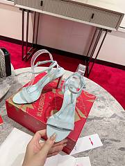 Christian Louboutin Condora Queen Patent Blue Sandals 85 - 5