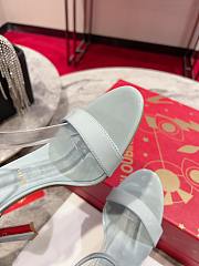 Christian Louboutin Condora Queen Patent Blue Sandals 85 - 3