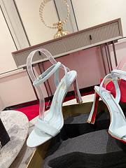 Christian Louboutin Condora Queen Patent Blue Sandals 85 - 2