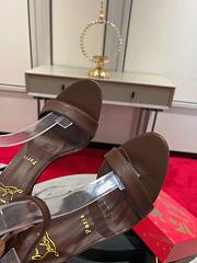 Christian Louboutin Condora Queen Leather Dark Brown Sandals 85 - 3