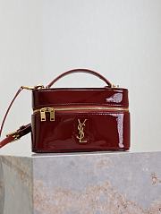 YSL Vanity Bag Red Patent 18x11x6.5cm - 1