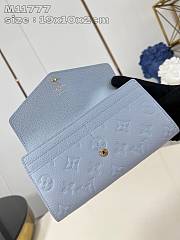 Louis Vuitton LV Sarah Wallet Blue 19x10.5x2cm - 5