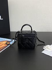 Chanel Mini Vanity Handle Case Black Bag 11x8.5x7cm - 1