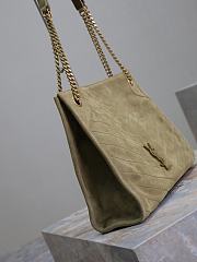 YSL Niki Medium Shopping Suede Green Bag 33x27x11.5cm - 5