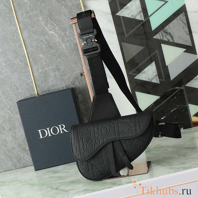 Dior Saddle Bag Black Gravity Leather 27x20x5cm - 1