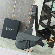 Dior Saddle Bag Grey Gravity Leather 27x20x5cm - 1