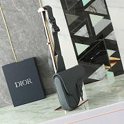 Dior Saddle Bag Grey Gravity Leather 27x20x5cm - 4
