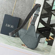 Dior Saddle Bag Grey Gravity Leather 27x20x5cm - 2