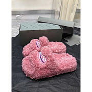 Balenciaga Fur Sandals Pink - 4