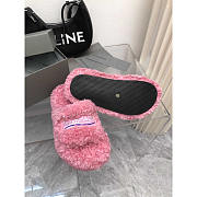 Balenciaga Fur Sandals Pink - 3