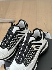 Chanel Sneakers Silk Cowhide Tarps White - 2