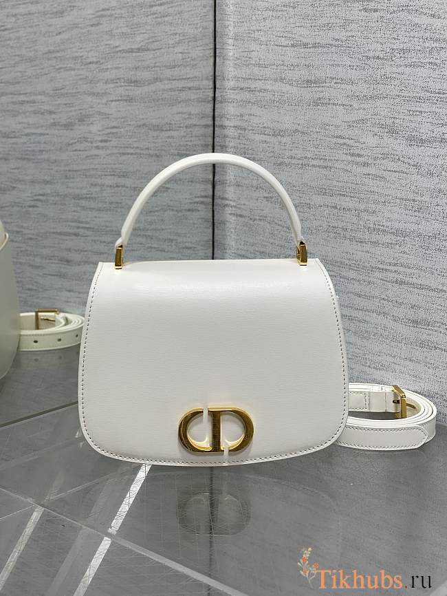 Dior Medium 30 Montaigne Top Handle Bag White 19 x 12 x 8 cm - 1