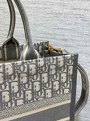 Dior Medium Book Tote Gray Oblique 36.5x28x16.5cm - 6