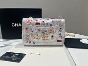 Chanel Mini Flap Bag Embroidered Satin Sequins 20x12x6cm - 6