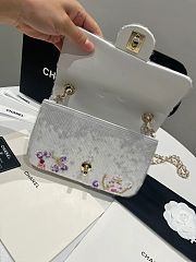 Chanel Mini Flap Bag Embroidered Satin Sequins 20x12x6cm - 2