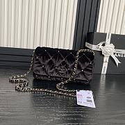 Chanel Clutch With Chain Velvet Gold Black 23x13x5cm - 1