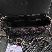 Chanel Clutch With Chain Velvet Gold Black 23x13x5cm - 4