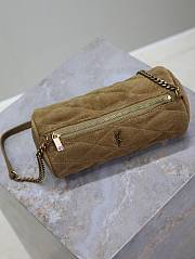 YSL Sade Small Tube Shoulder Bag Suede 20x10x10cm - 4