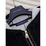 Louis Vuitton LV Graphic Zipped Cotton Hoodie Black - 5